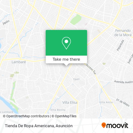 Tienda De Ropa Americana map