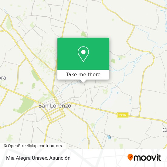 Mia Alegra Unisex map