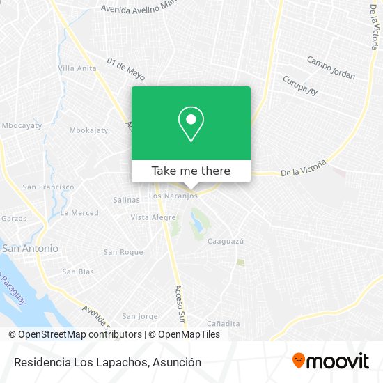 Residencia Los Lapachos map