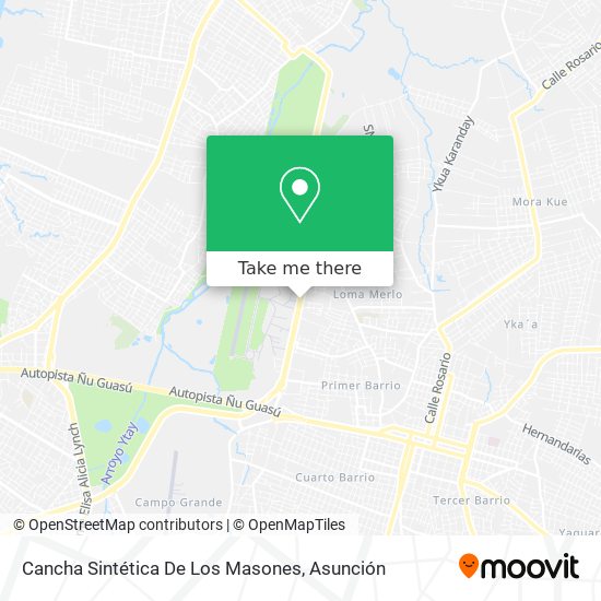 Mapa de Cancha Sintética De Los Masones