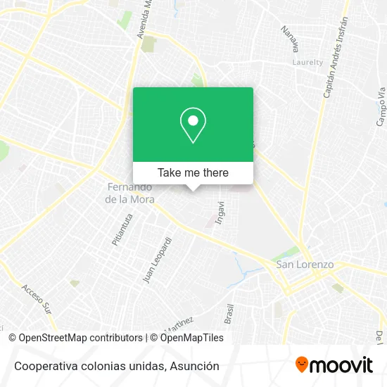 Cooperativa colonias unidas map