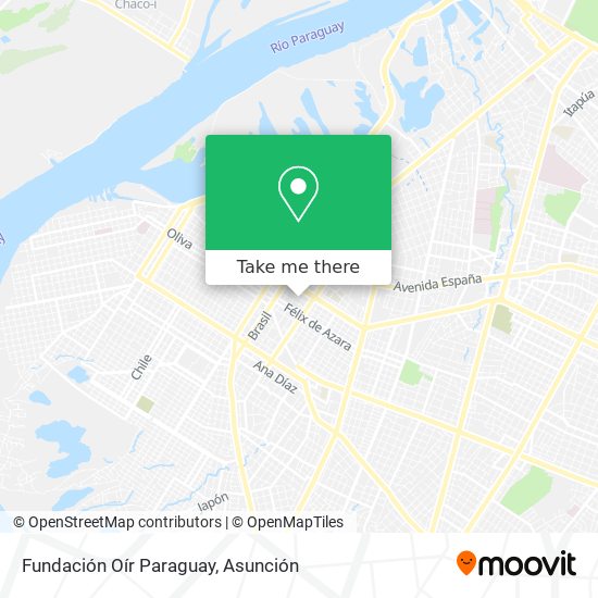 Mapa de Fundación Oír Paraguay