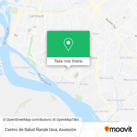 Mapa de Centro de Salud Ñande táva