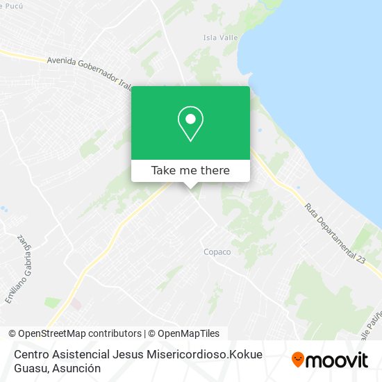 Mapa de Centro Asistencial Jesus Misericordioso.Kokue Guasu