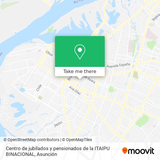 Mapa de Centro de jubilados y pensionados de la ITAIPU BINACIONAL