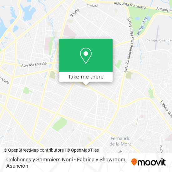Colchones y Sommiers Noni - Fábrica y Showroom map