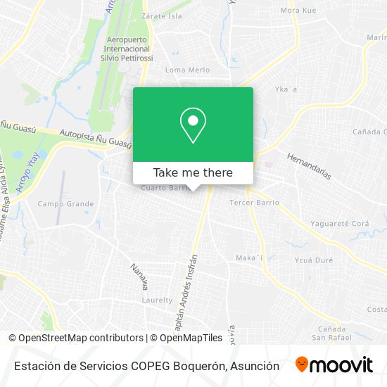 Mapa de Estación de Servicios COPEG Boquerón