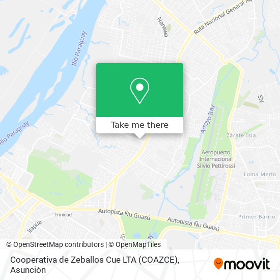 Cooperativa de Zeballos Cue LTA (COAZCE) map