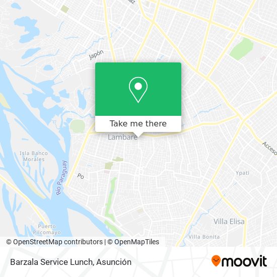 Barzala Service Lunch map