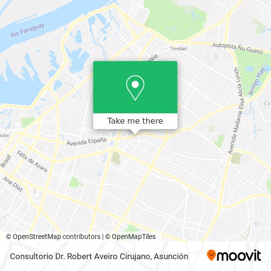 Mapa de Consultorio Dr. Robert Aveiro Cirujano
