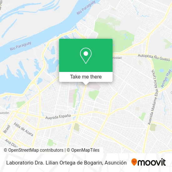 Laboratorio Dra. Lilian Ortega de Bogarin map
