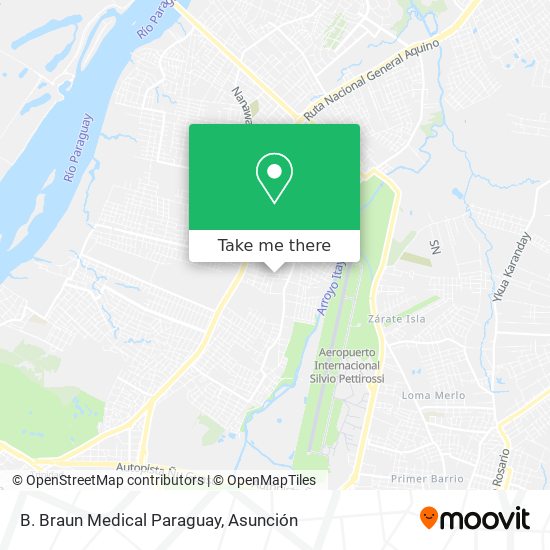 Mapa de B. Braun Medical Paraguay