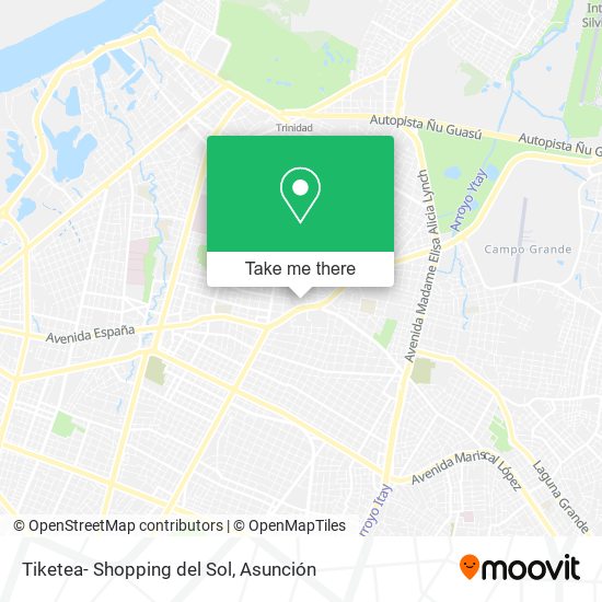 Mapa de Tiketea- Shopping del Sol