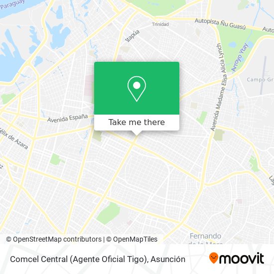 Comcel Central (Agente Oficial Tigo) map