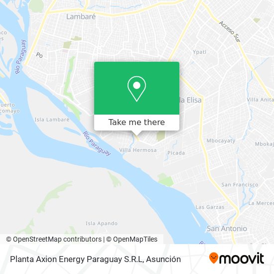 Planta Axion Energy Paraguay S.R.L map