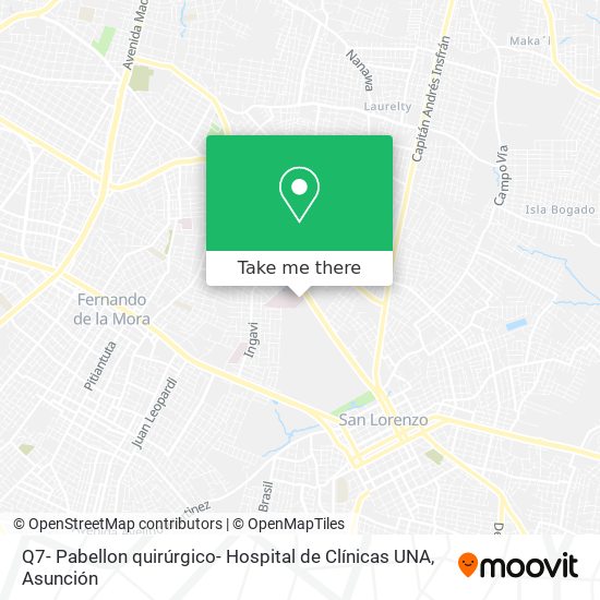 Mapa de Q7- Pabellon quirúrgico- Hospital de Clínicas UNA