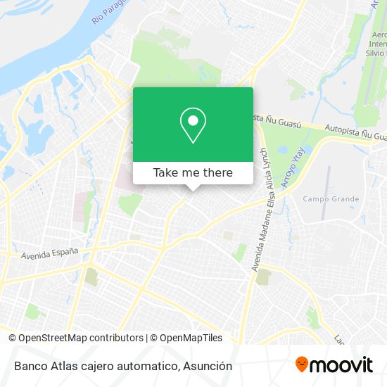 Banco Atlas cajero automatico map