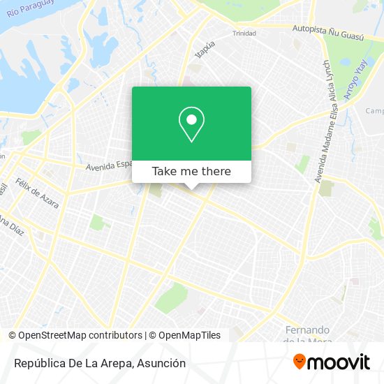 República De La Arepa map