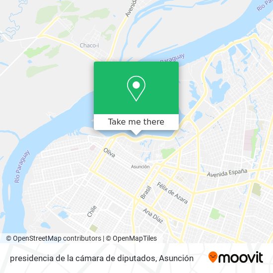 Mapa de presidencia de la cámara de diputados