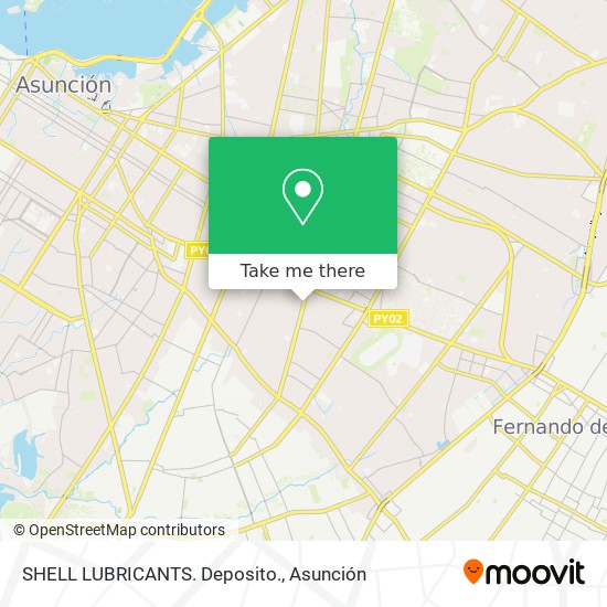 SHELL LUBRICANTS. Deposito. map