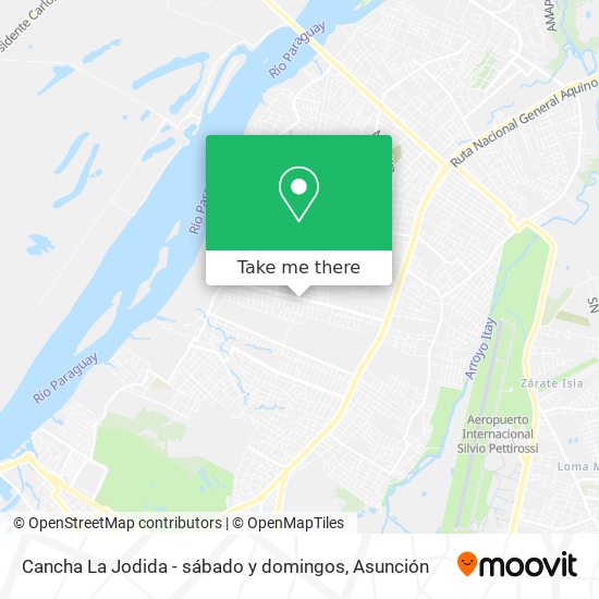 Mapa de Cancha La Jodida - sábado y domingos