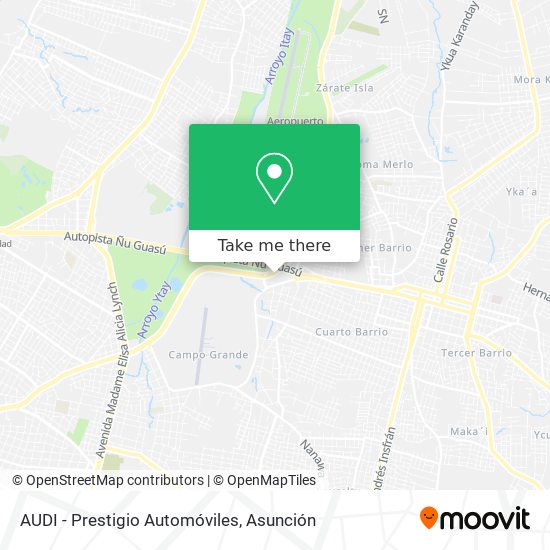 Mapa de AUDI - Prestigio Automóviles