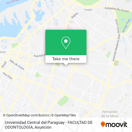 Universidad Central del Paraguay - FACULTAD DE ODONTOLOGÍA map