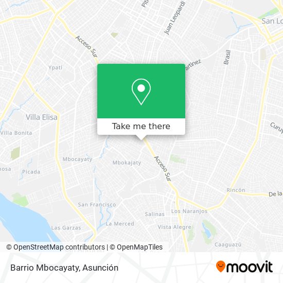 Barrio Mbocayaty map