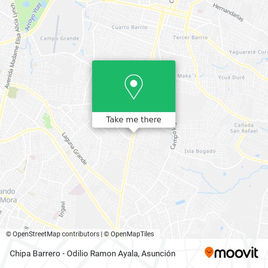 Chipa Barrero - Odilio Ramon Ayala map