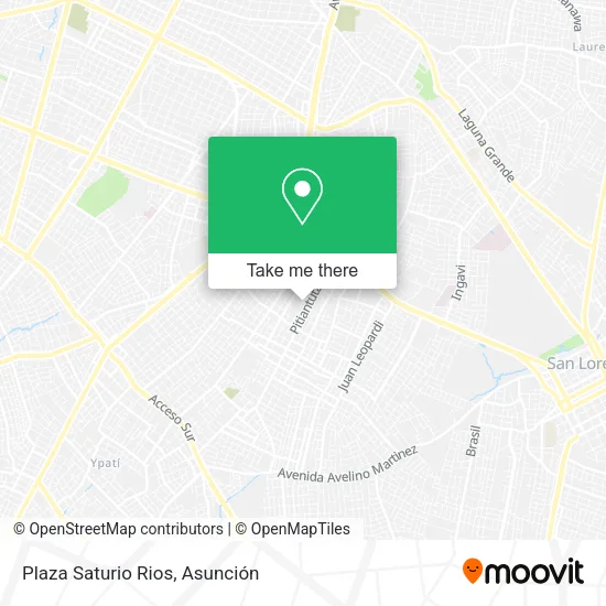 Plaza Saturio Rios map