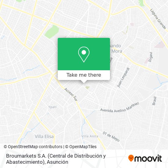 Mapa de Broumarkets S.A. (Central de Distribución y Abastecimiento)