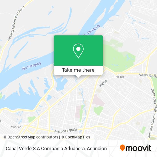 Mapa de Canal Verde S.A Compañía Aduanera
