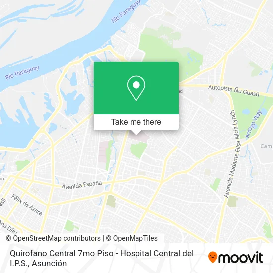 Quirofano Central 7mo Piso - Hospital Central del I.P.S. map