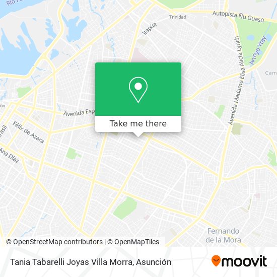 Mapa de Tania Tabarelli Joyas Villa Morra