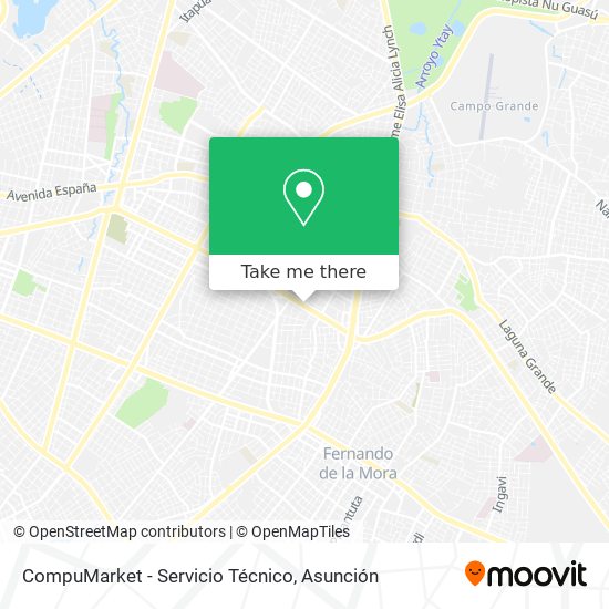 Mapa de CompuMarket - Servicio Técnico