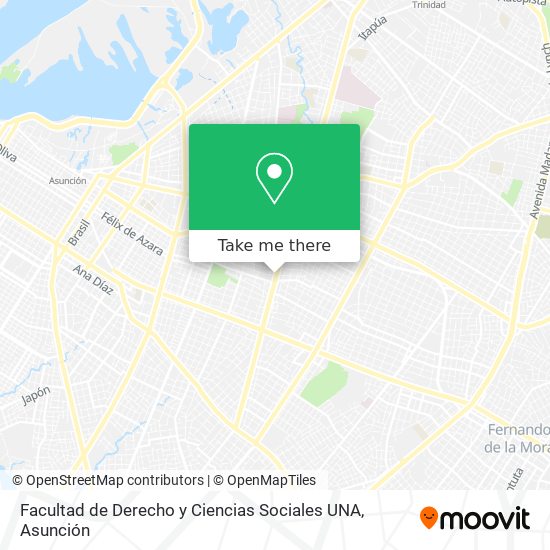 Facultad de Derecho y Ciencias Sociales UNA map