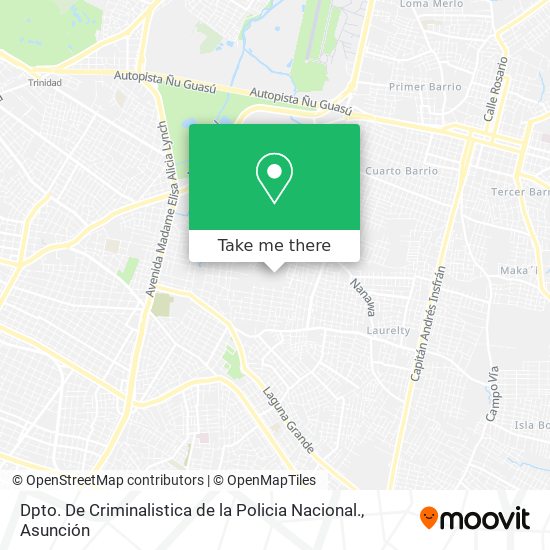 Dpto. De Criminalistica de la Policia Nacional. map