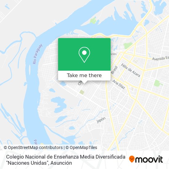 Mapa de Colegio Nacional de Enseñanza Media Diversificada "Naciones Unidas"