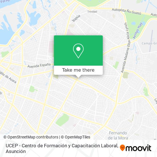 UCEP - Centro de Formación y Capacitación Laboral map