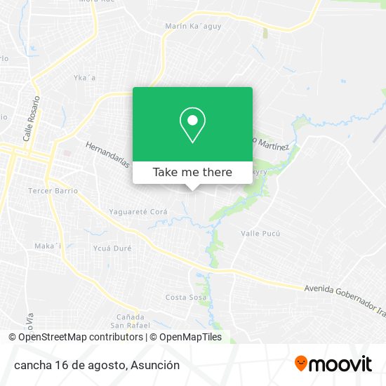 Mapa de cancha 16 de agosto