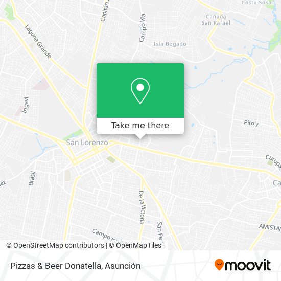 Pizzas & Beer Donatella map