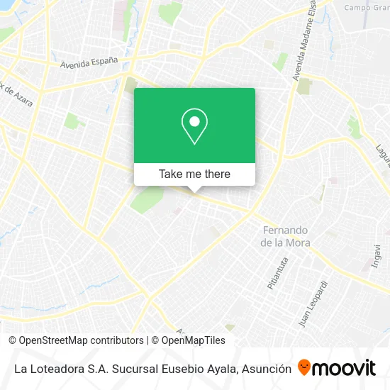 La Loteadora S.A. Sucursal Eusebio Ayala map