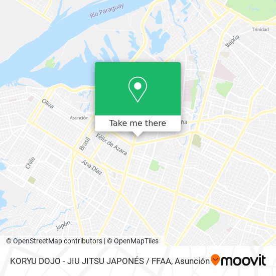 Mapa de KORYU DOJO - JIU JITSU JAPONÉS / FFAA