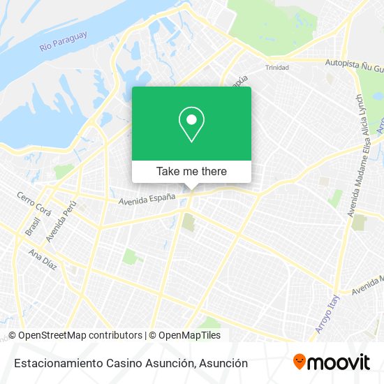 Estacionamiento Casino Asunción map