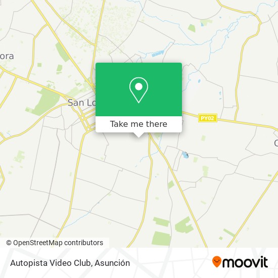 Autopista Video Club map