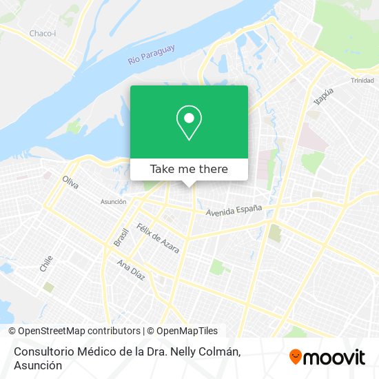 Mapa de Consultorio Médico de la Dra. Nelly Colmán