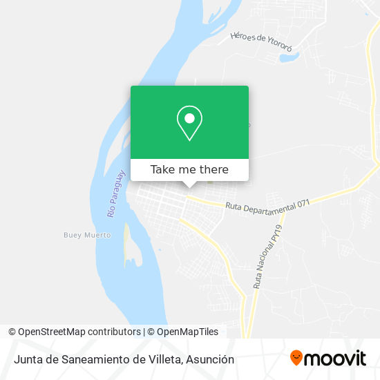 Junta de Saneamiento de Villeta map