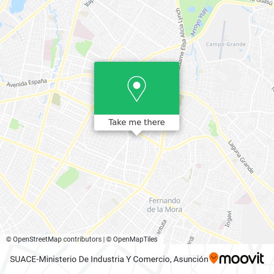 SUACE-Ministerio De Industria Y Comercio map