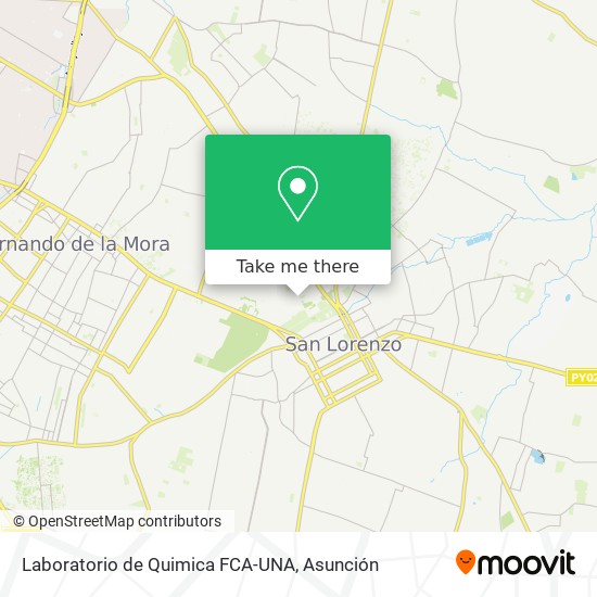 Laboratorio de Quimica FCA-UNA map