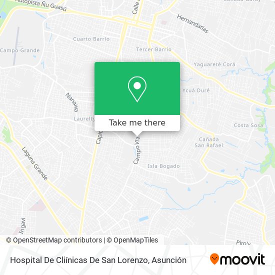 Mapa de Hospital De Cliínicas De San Lorenzo